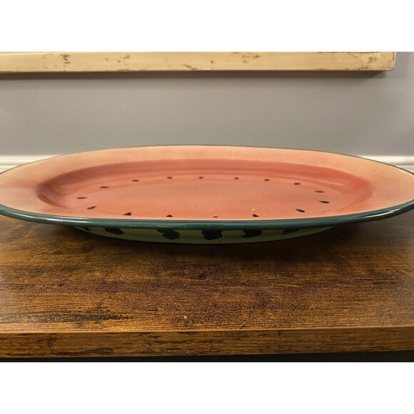 Vintage Ceramic Watermelon Serving Plate - Hand Painted and Beautiful - Picture 5 of 5